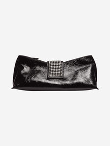 Manu Atelier Black oversized Papillon clutch