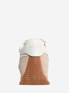 White and beige nylon and suede Flow Runner trainers - size EU 37 Trainers Loewe 