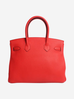 Red Birkin 30 bag Top Handle Bags Hermes 