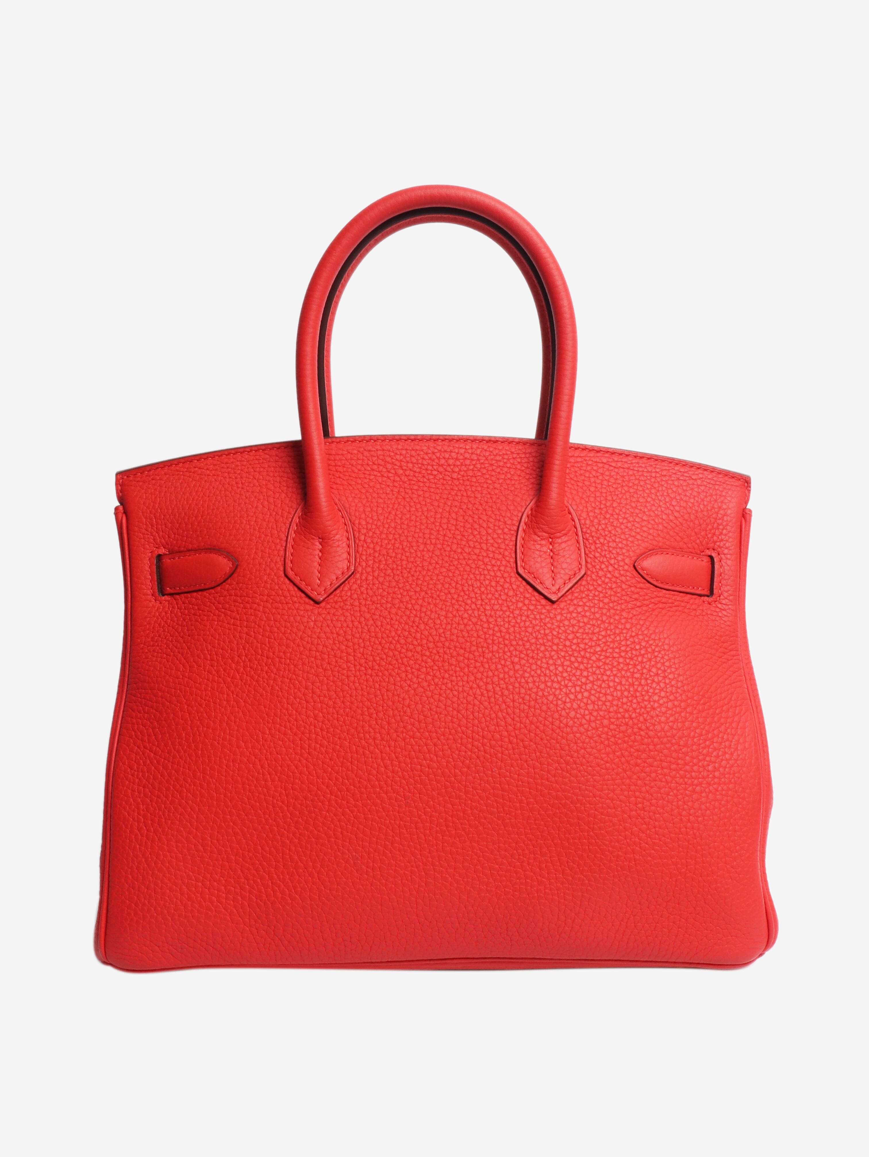 Red Birkin 30 bag Top Handle Bags Hermes 
