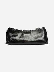 Manu Atelier Black oversized Papillon clutch