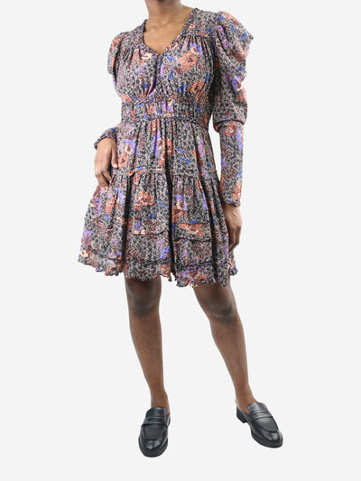 Multicolour floral print long-sleeved dress - size US 8 Dresses Ulla Johnson