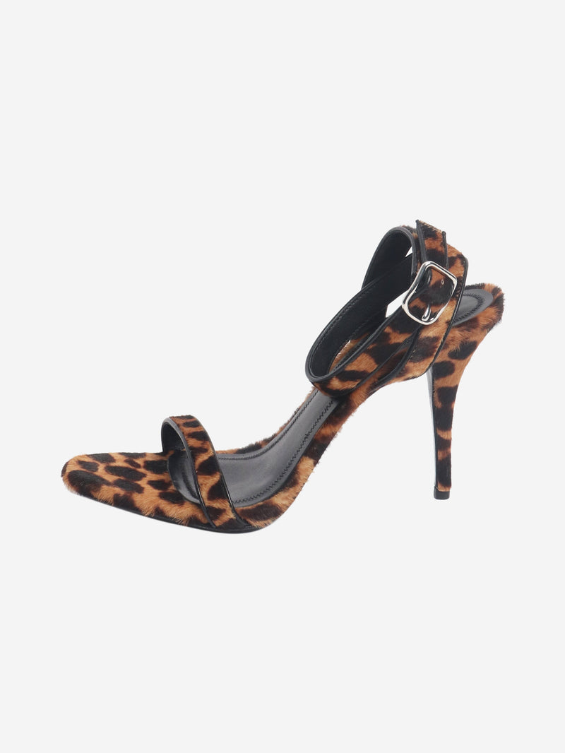 Brown leopard calf fur heels - size EU 39 (UK 6) Heels Alexander Wang 
