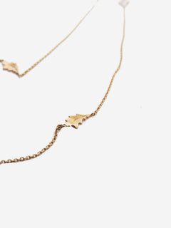Gold woodland oak leaf necklace Necklaces Asprey 