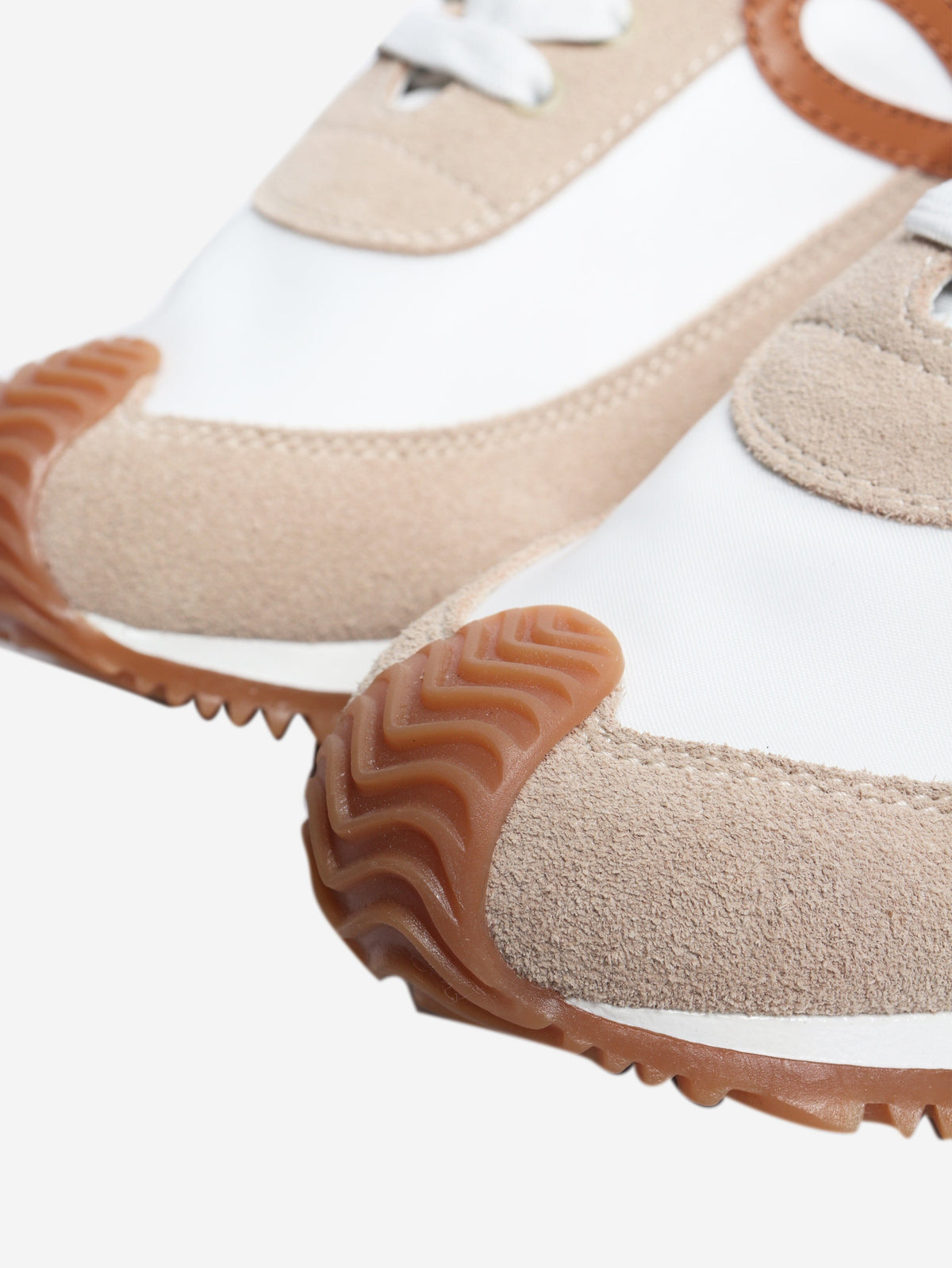 White and beige nylon and suede Flow Runner trainers - size EU 37 Trainers Loewe 