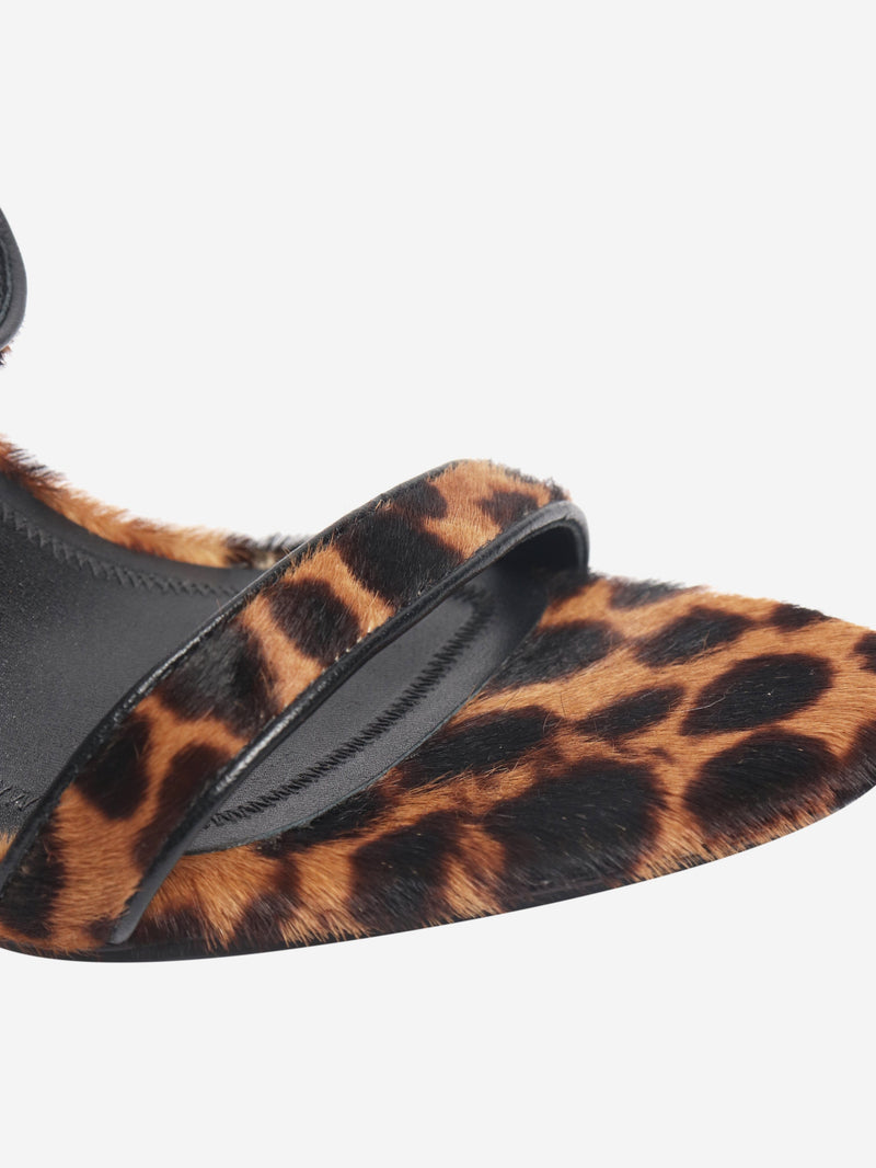 Brown leopard calf fur heels - size EU 39 (UK 6) Heels Alexander Wang 