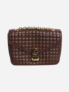 Brown medium leather quilted C bag Cross-body bags Celine 