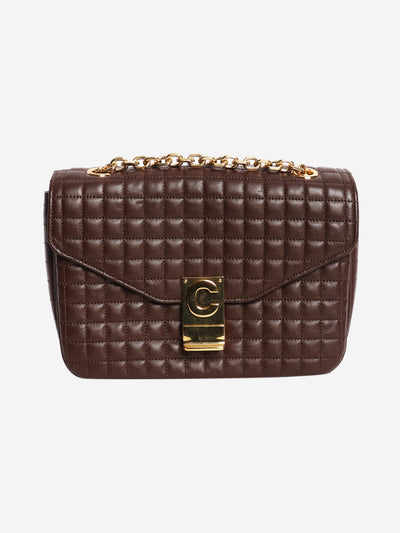 Brown medium leather quilted C bag Cross-body bags Celine 