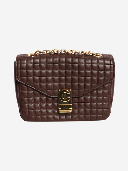Brown medium leather quilted C bag product image
