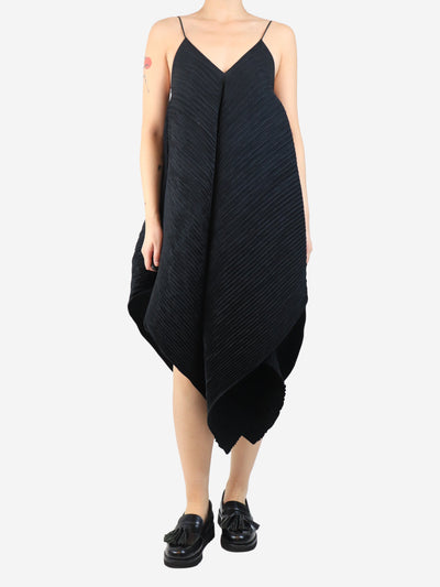 Black pleated midi dress - size UK 8 Dresses Loewe 