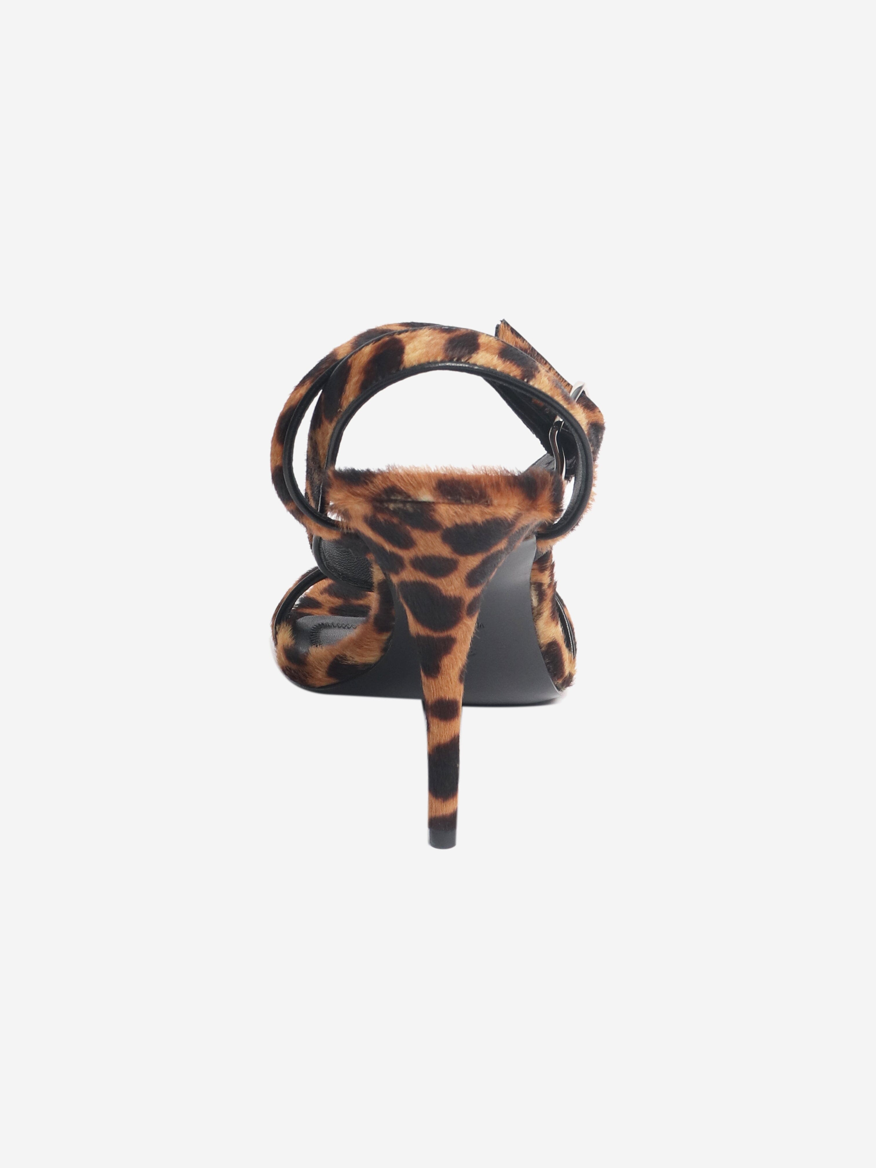 Brown leopard calf fur heels - size EU 39 (UK 6) Heels Alexander Wang 
