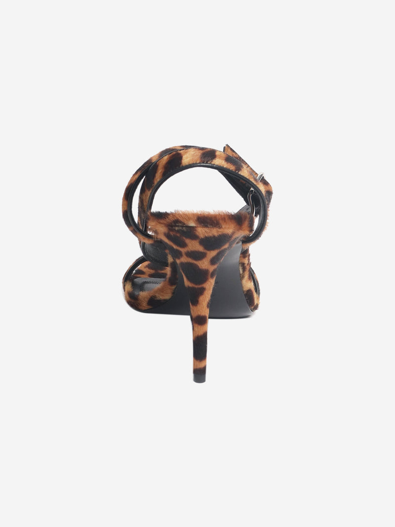 Brown leopard calf fur heels - size EU 39 (UK 6) Heels Alexander Wang 