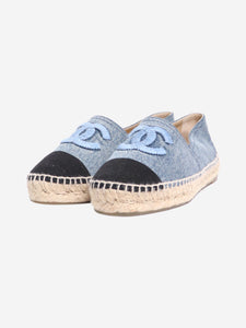 Chanel Blue denim two-tone CC Espadrilles - size EU 37