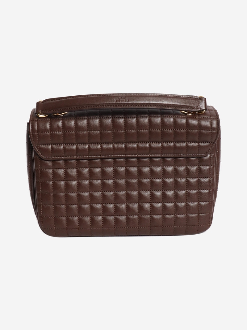 Brown medium leather quilted C bag Cross-body bags Celine 