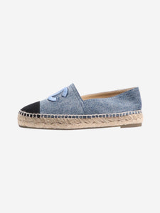 Chanel Blue denim two-tone CC Espadrilles - size EU 37