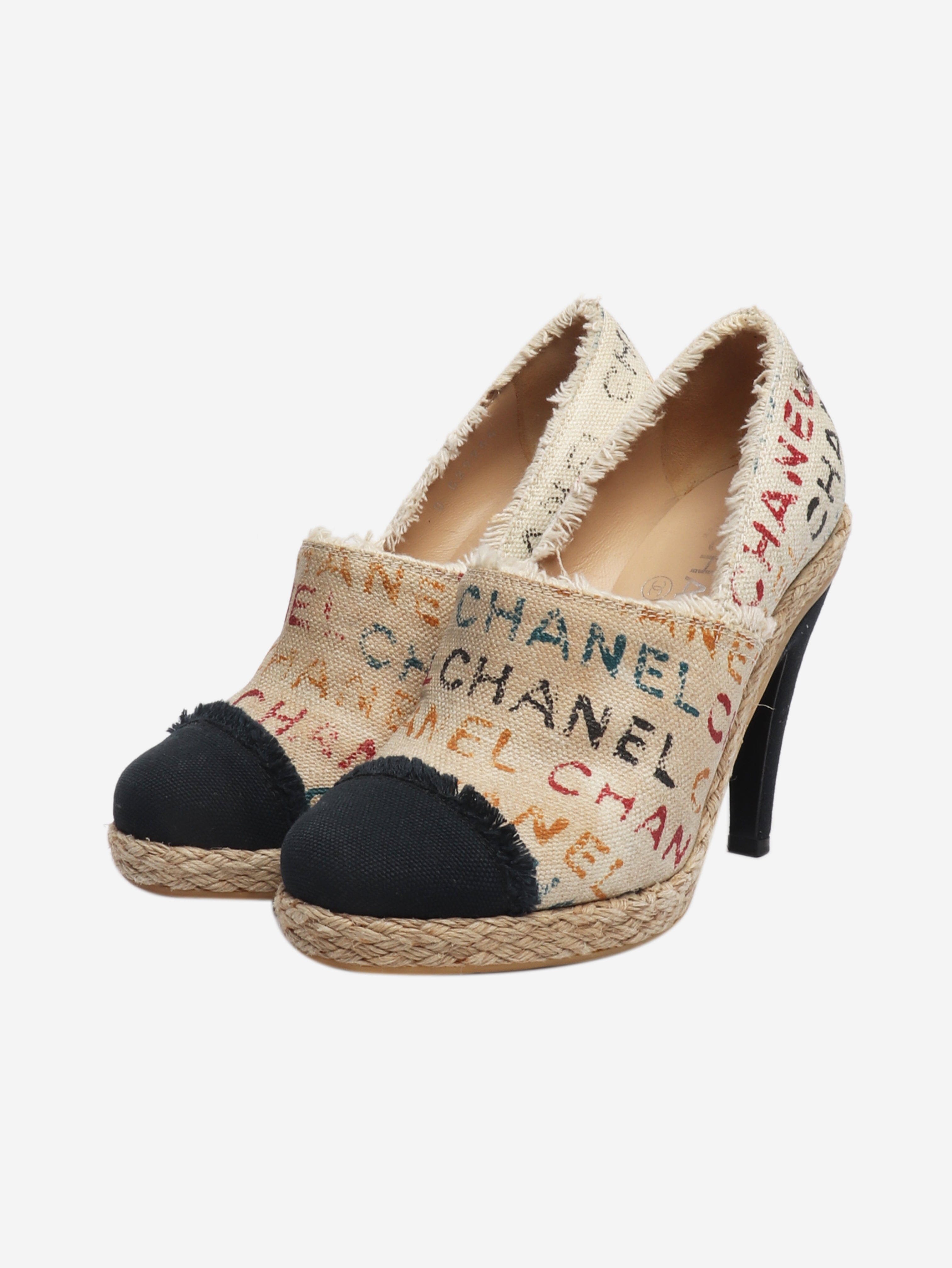 Multicolour espadrilles heels - size EU 36.5