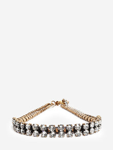 Gold crystal double-row choker necklace Necklaces Balenciaga 