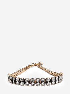 Gold crystal double-row choker necklace Necklaces Balenciaga 