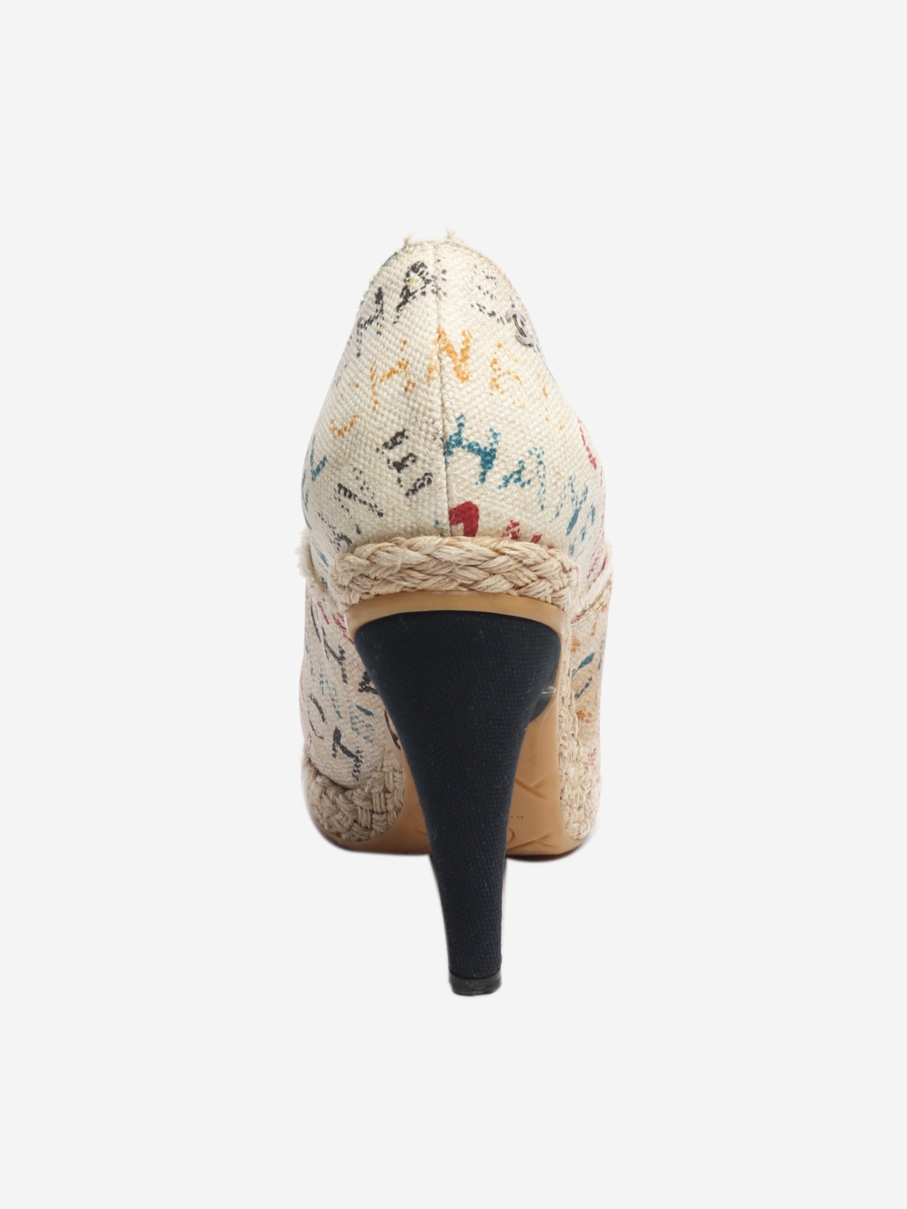 Multicolour espadrilles heels - size EU 36.5