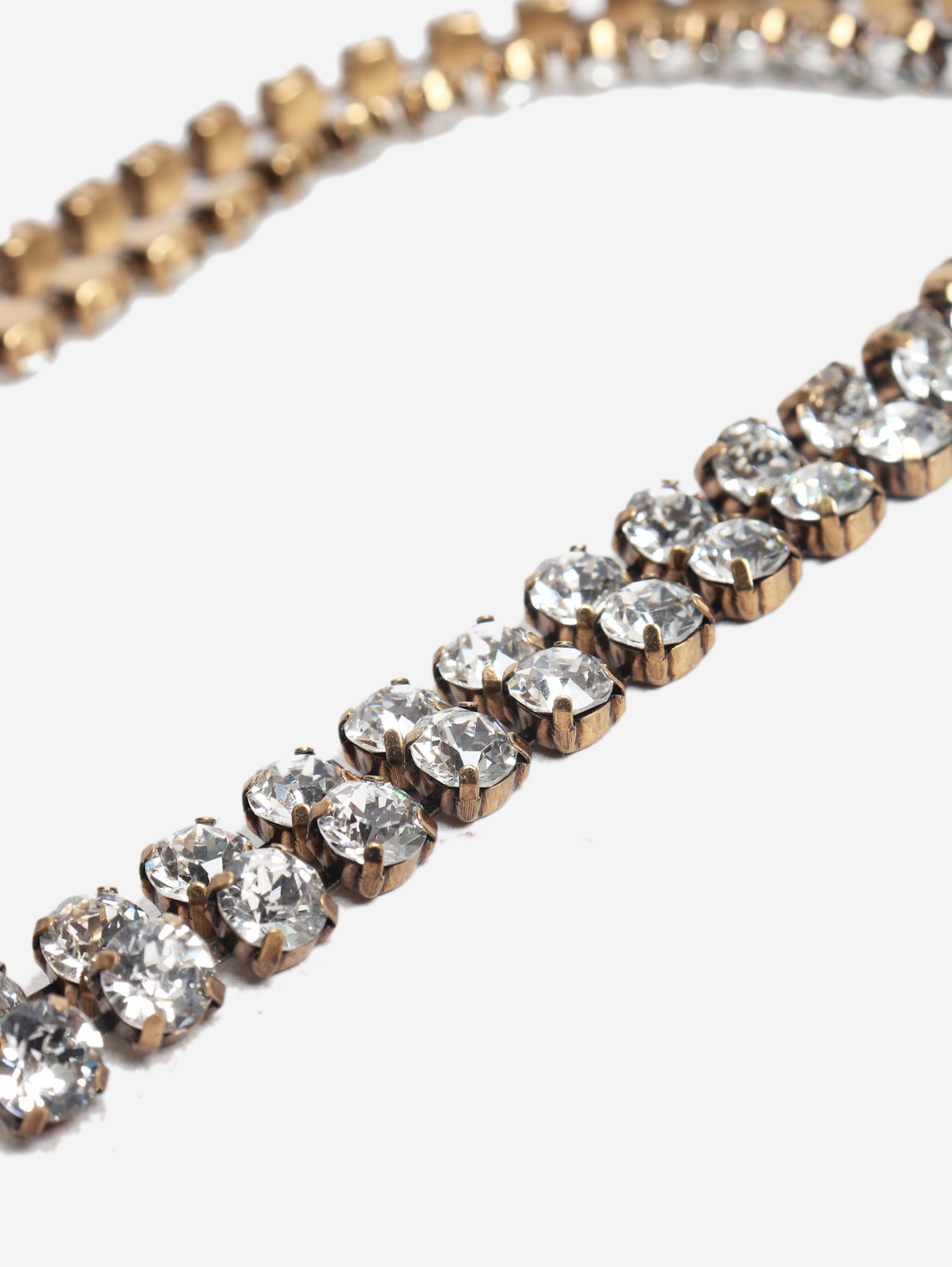 Gold crystal double-row choker necklace Necklaces Balenciaga 