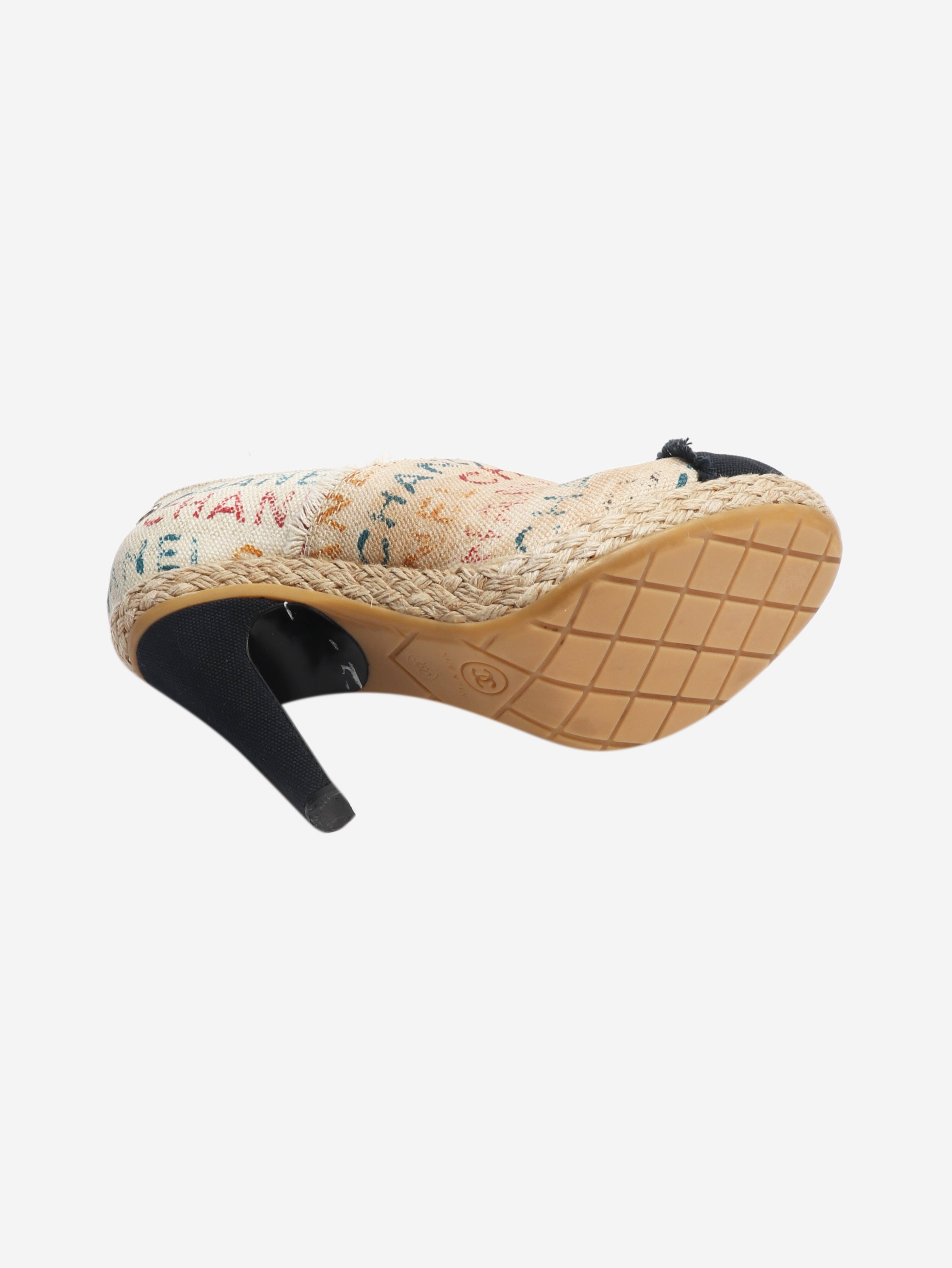 Multicolour espadrilles heels - size EU 36.5