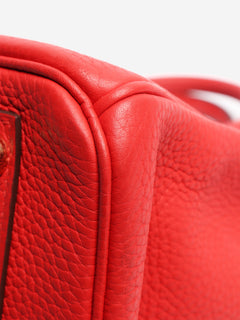 Red Birkin 30 bag Top Handle Bags Hermes 