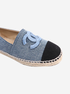 Chanel Blue denim two-tone CC Espadrilles - size EU 37