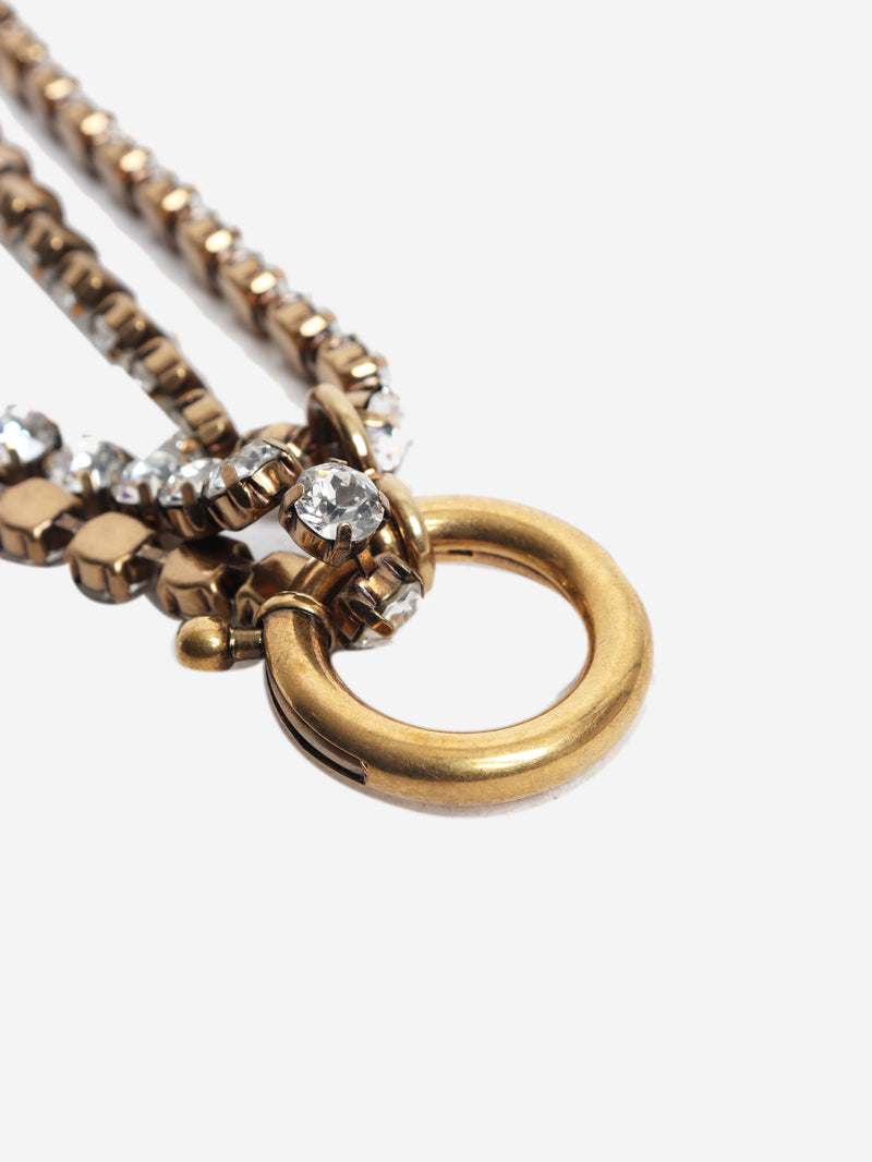Gold crystal double-row choker necklace Necklaces Balenciaga 