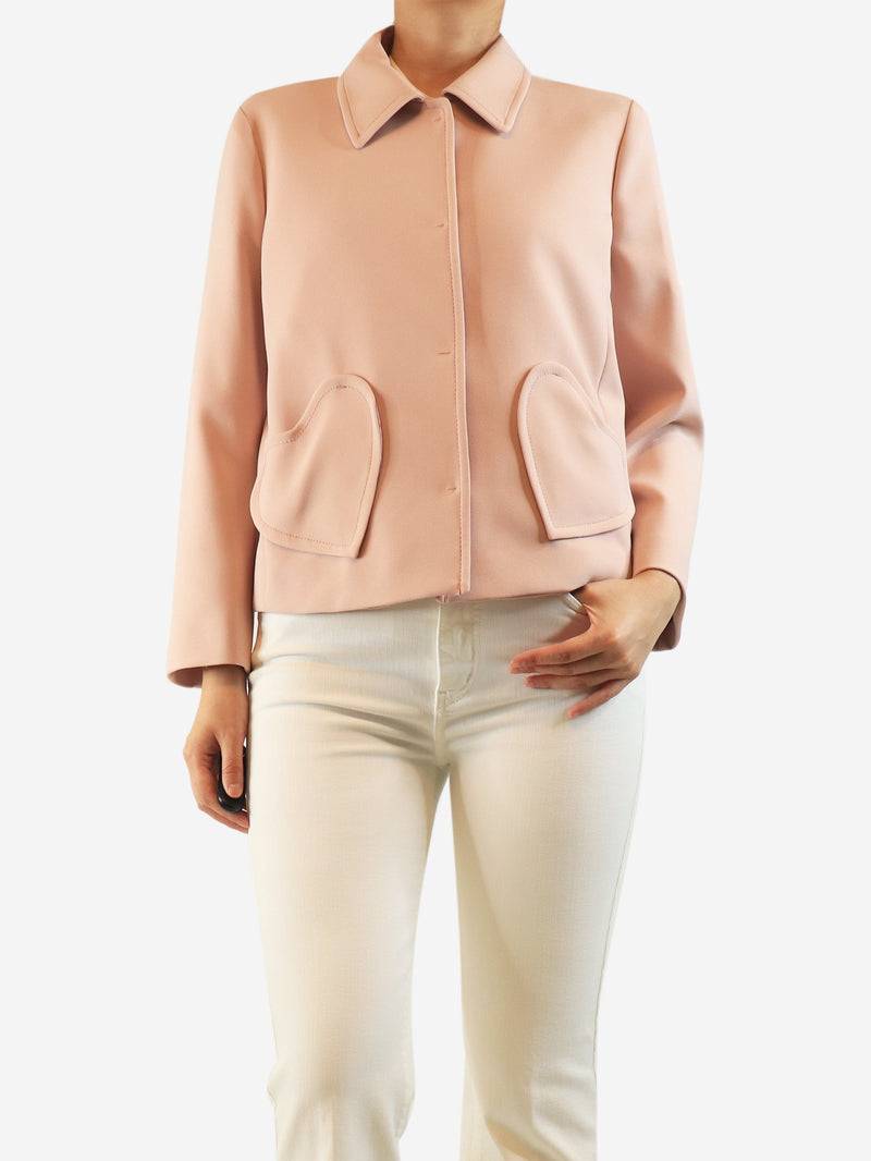 Light pink heart jacket - size UK 14 Coats & Jackets Red Valentino 