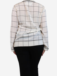 Cream grid checkered pocket shirt - size L Tops Valentino 