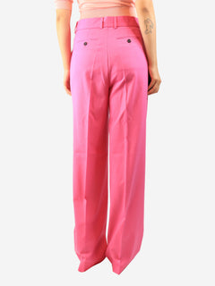 Pink pleated wool trousers - size UK 10 Trousers MSGM 