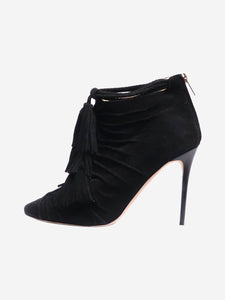 Jimmy Choo Black suede tassel ankle boots - size EU 37.5