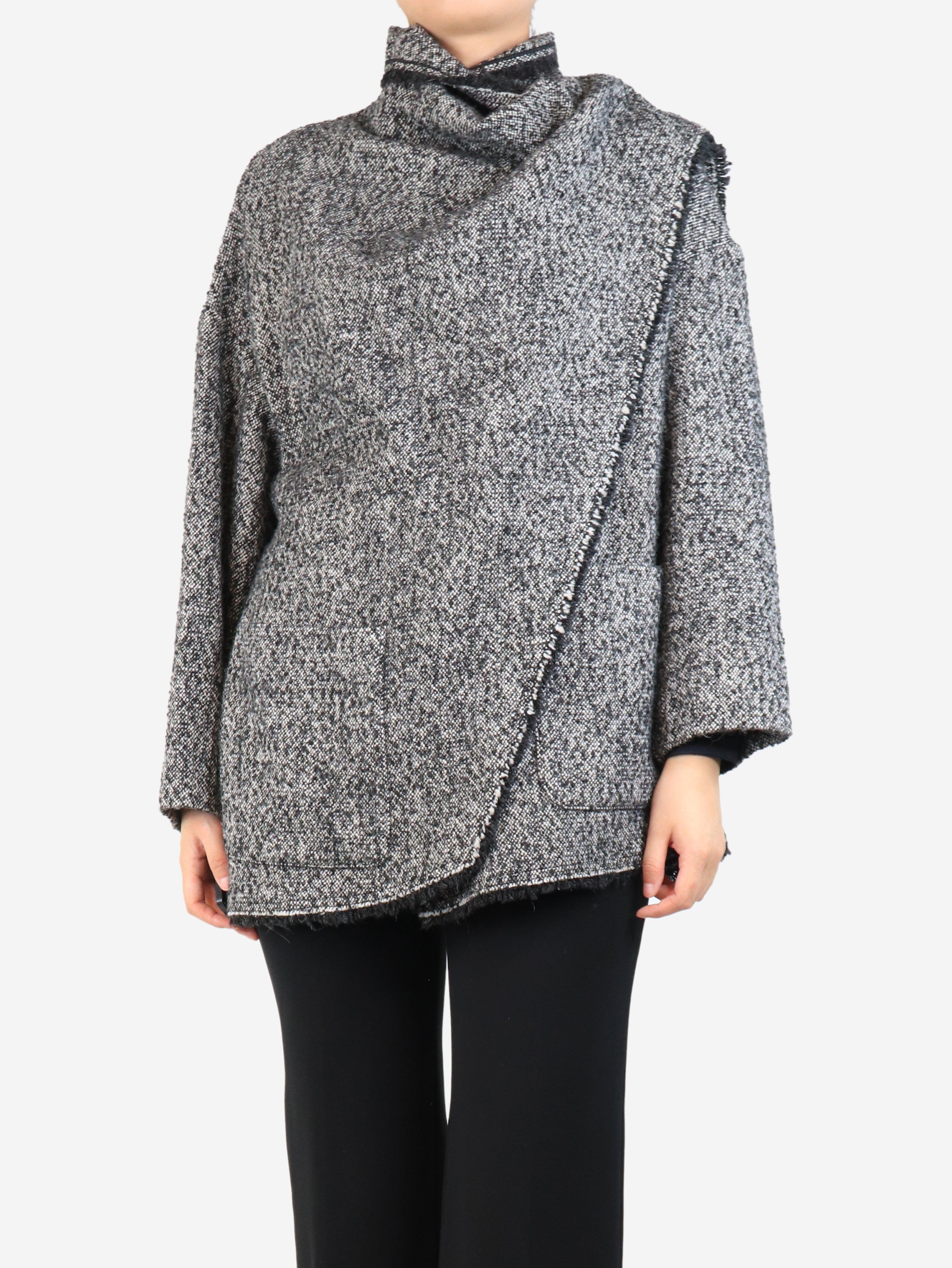Grey Hopsack cape - size UK 8 Coats & Jackets Isabel Marant Etoile 