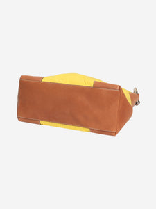 Prada Yellow nylon and leather shoulder bag