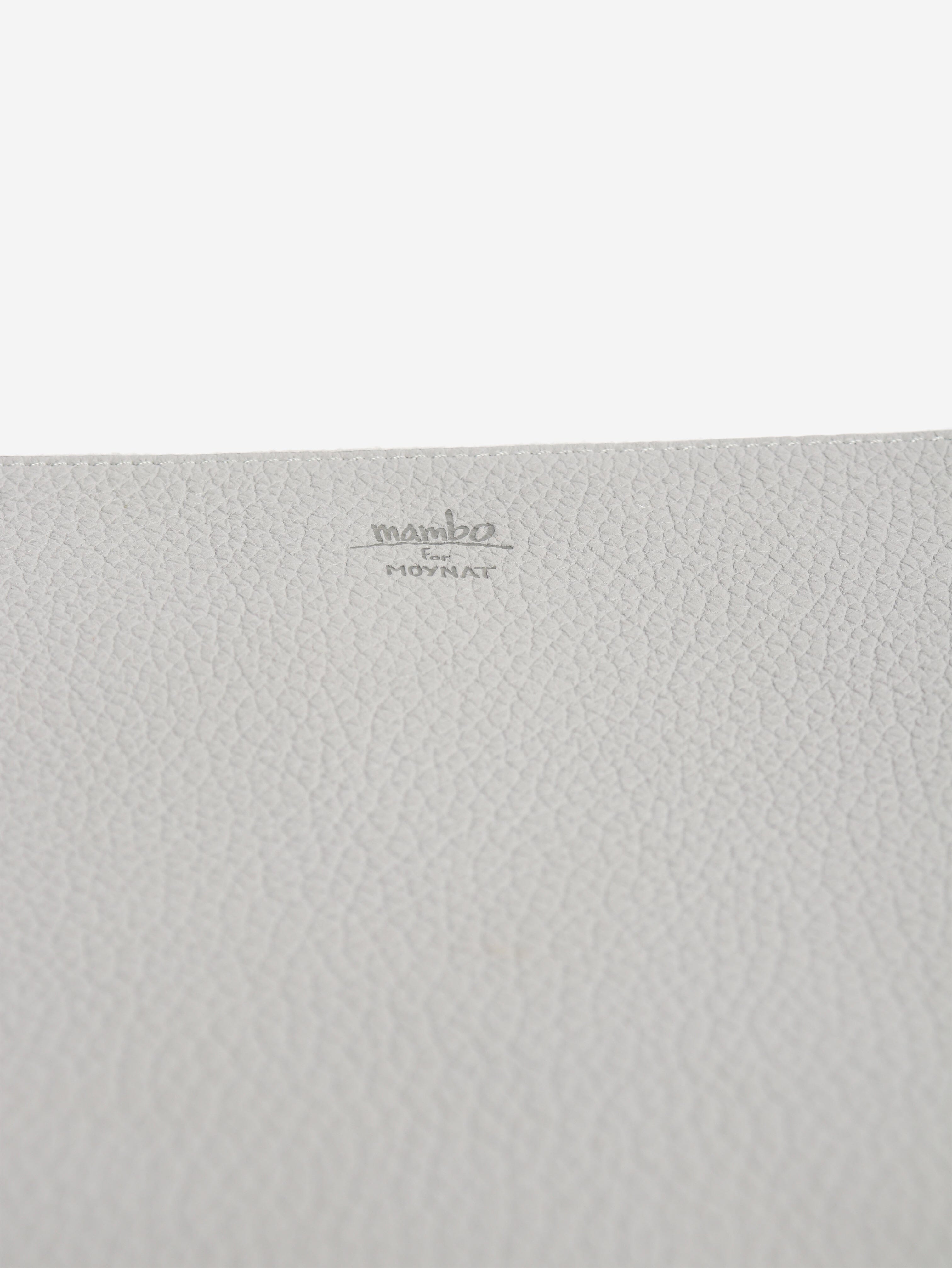 Grey leather zipped pouch Clutch bags Moynat 