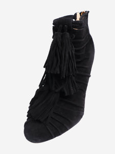 Jimmy Choo Black suede tassel ankle boots - size EU 37.5