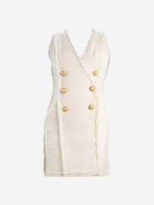 Balmain White and cream mini dress - size FR 34