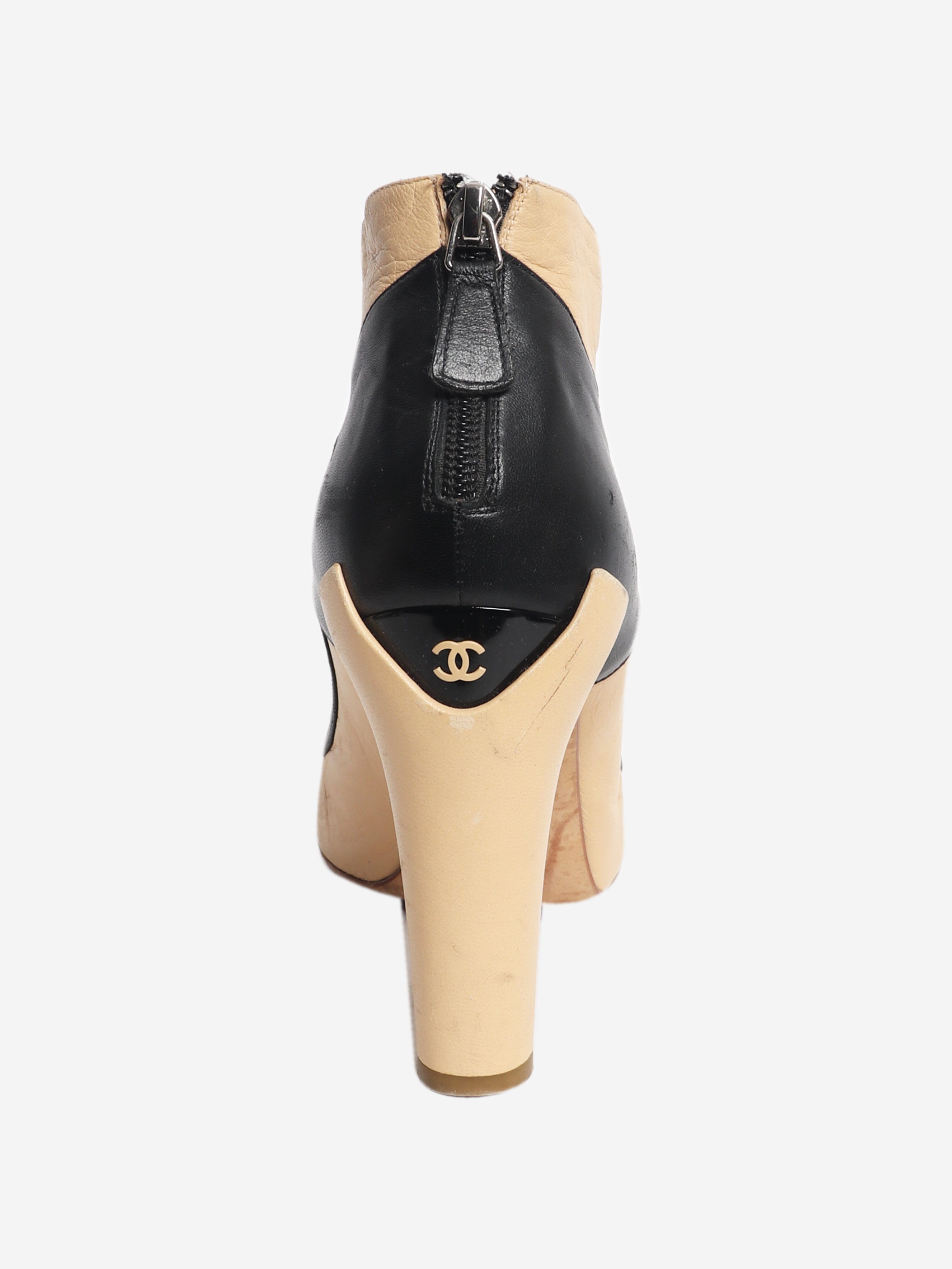 Multicolour tri-colour ankle boots - size EU 39.5 Boots Chanel 