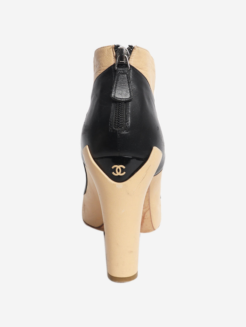 Multicolour tri-colour ankle boots - size EU 39.5 Boots Chanel 