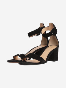 Gianvito Rossi Black suede Portofino sandal heels - size EU 36