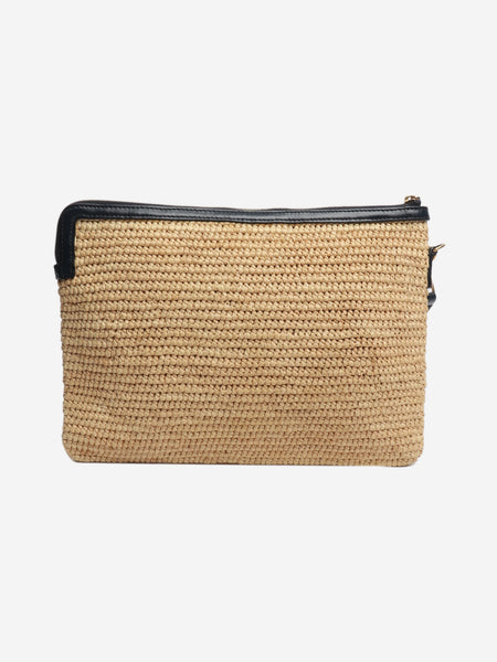 Neutral Tromphe raffia pouch alternate image