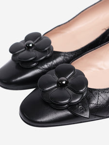 Chanel Black camellia ballet flats - size EU 40