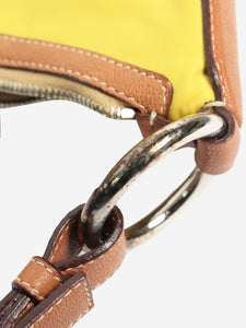Prada Yellow nylon and leather shoulder bag