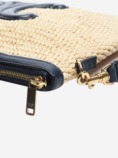 Neutral Tromphe raffia pouch Clutch bags Celine 