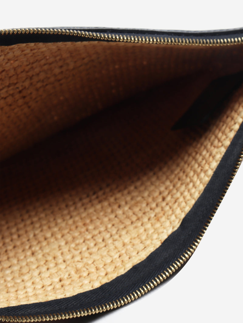 Neutral Tromphe raffia pouch Clutch bags Celine 