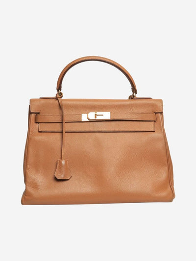 Tan vintage 1985 Kelly 32 bag in Epsom leather Top Handle Bags Hermes 