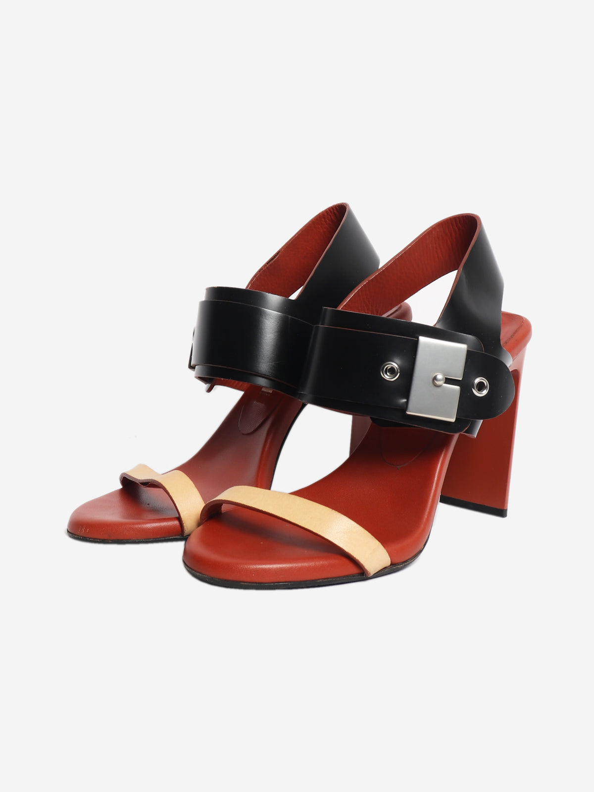 Multicolour Asura three-tone heeled sandals - size EU 39