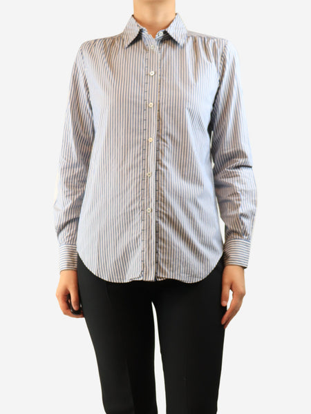 Blue striped shirt - size UK 10 product image