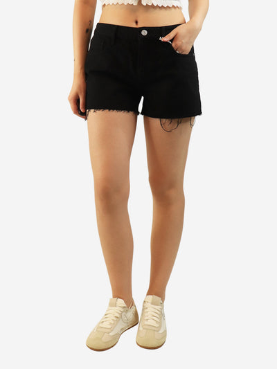 Black denim shorts - size UK 8 Shorts Frame 