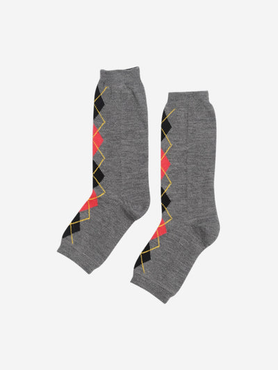 Grey Argyle toeless socks Socks Prada 